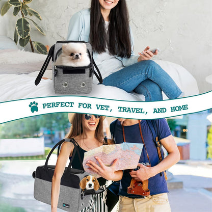 Airline Approved Dog Purse Carrier | Soft-Sided Pet Carrier for Small Dog, Cat, Puppy, Kitten | Portable Stylish Pet Travel Handbag | Ventilated Breathable Mesh, Sherpa Bed