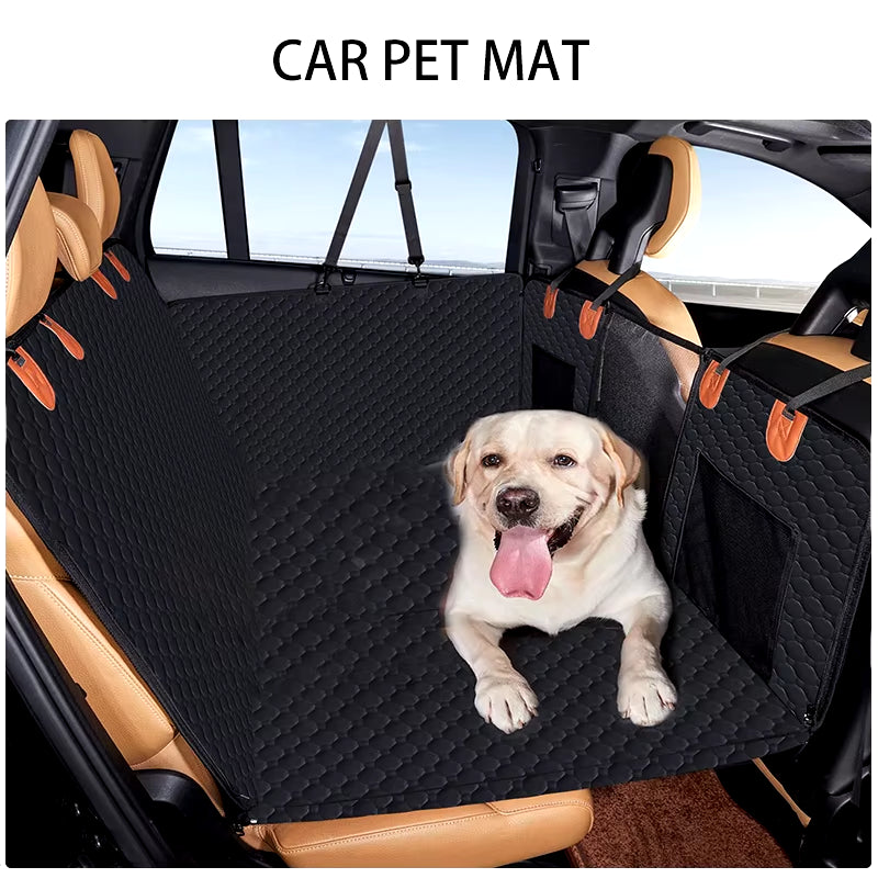 Dog Car Seat Cover Large Pet Back Seat Extender Car Backseat Protector Mat Waterproof Pet Travel Dog Carrier Hammock Hard Bottom