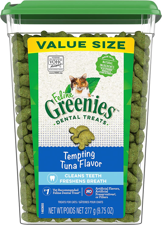 FELINE  Natural Dental Care Cat Treats, Tuna Flavor, All Bag Sizes